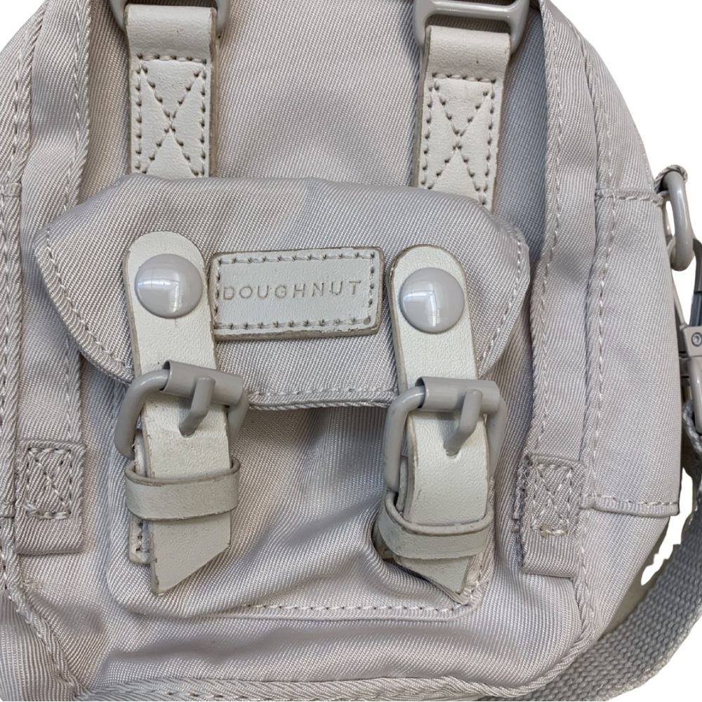 Doughnut Tiny Mini Crossbody Bag Tan Beige Small Travel Athleisure Neutral - Picture 2 of 10